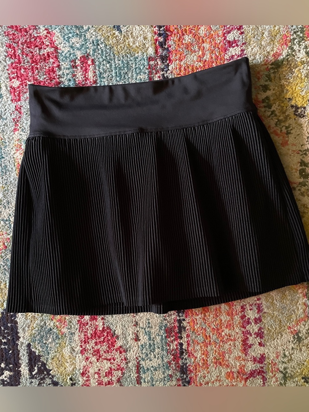 all in motion Black Pleated Mini Skirt with shorts under